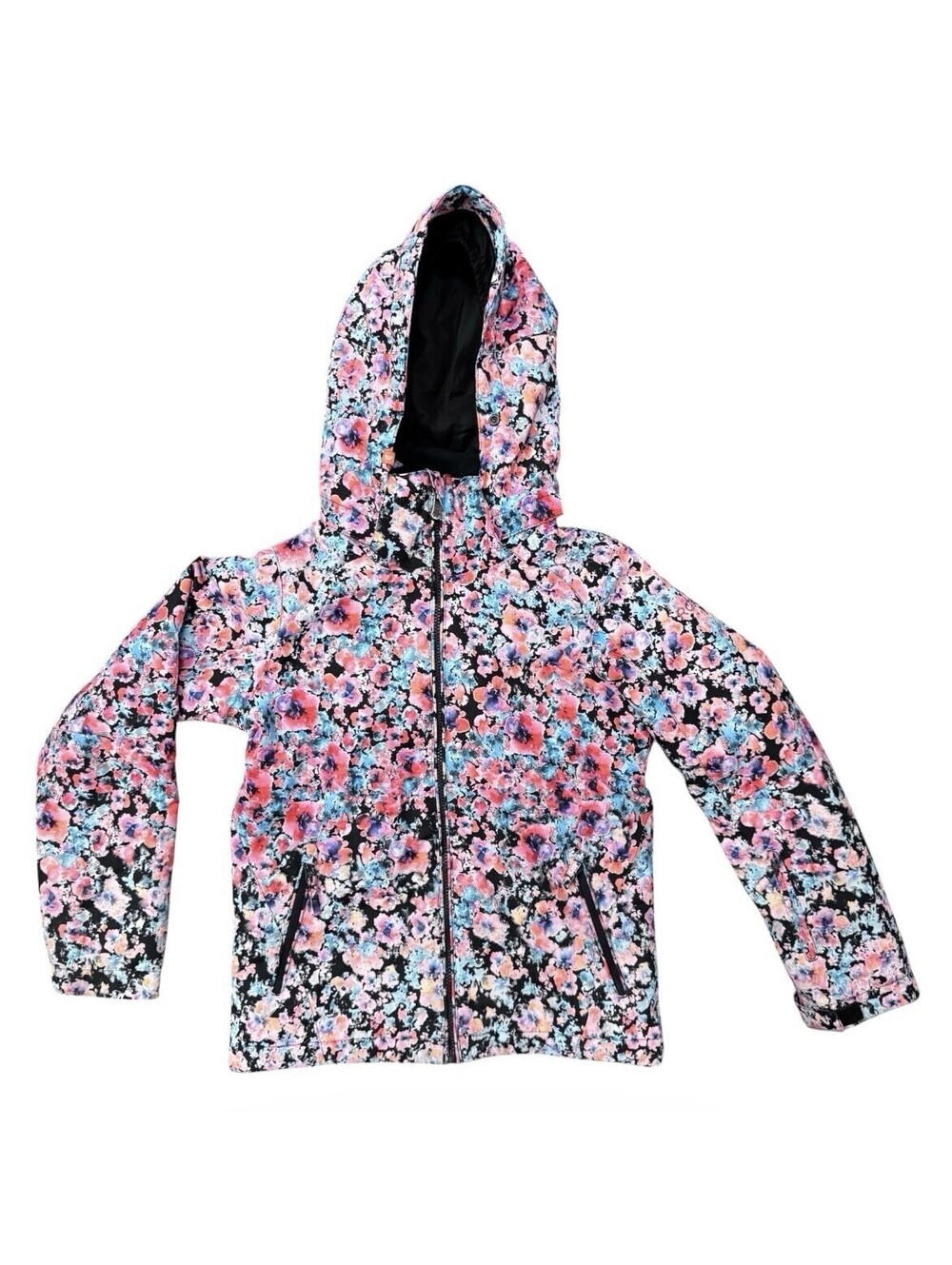 (RFB1) Roxy Girls Jet Ski Dry Flight 10K Snow Jacket Size 12 L Madison Flowers
